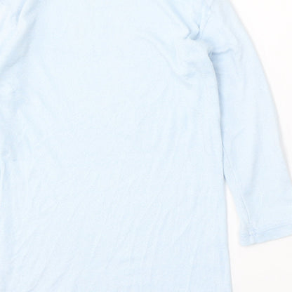 Michael Stars Womens Blue Round Neck  Cotton Pullover Jumper Size S