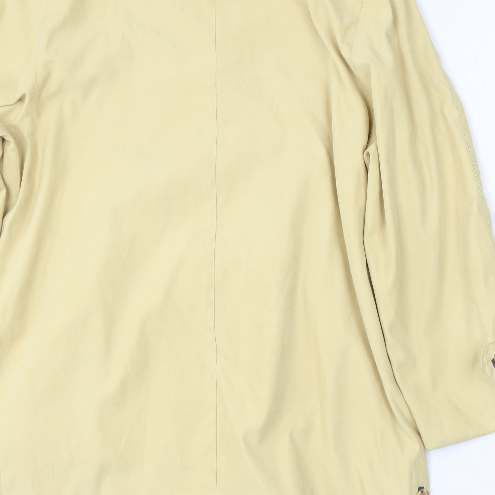 Design Essentials Womens Yellow   Jacket  Size 16  Button