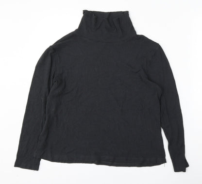Avenue Womens Black Mock Neck  Viscose Pullover Jumper Size 16