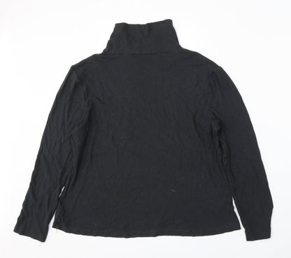 Avenue Womens Black Mock Neck  Viscose Pullover Jumper Size 16