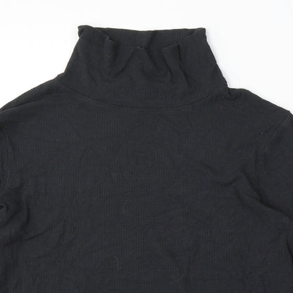 Avenue Womens Black Mock Neck  Viscose Pullover Jumper Size 16