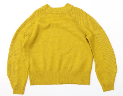 Womens UK Size S Marks and Spencer Yellow Pullover Jumper