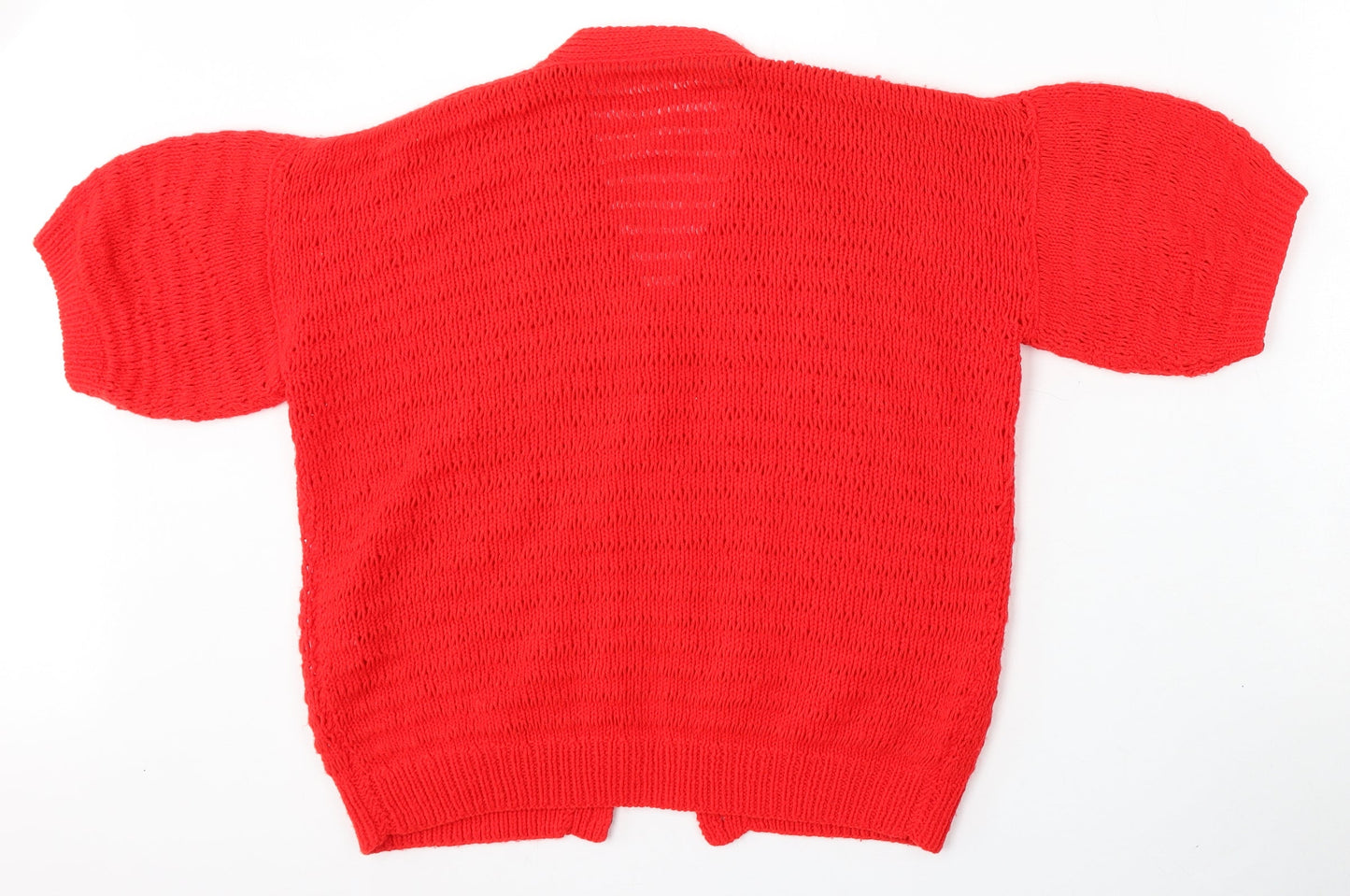 Womens UK Size L Preworn Red Cardigan Jumper