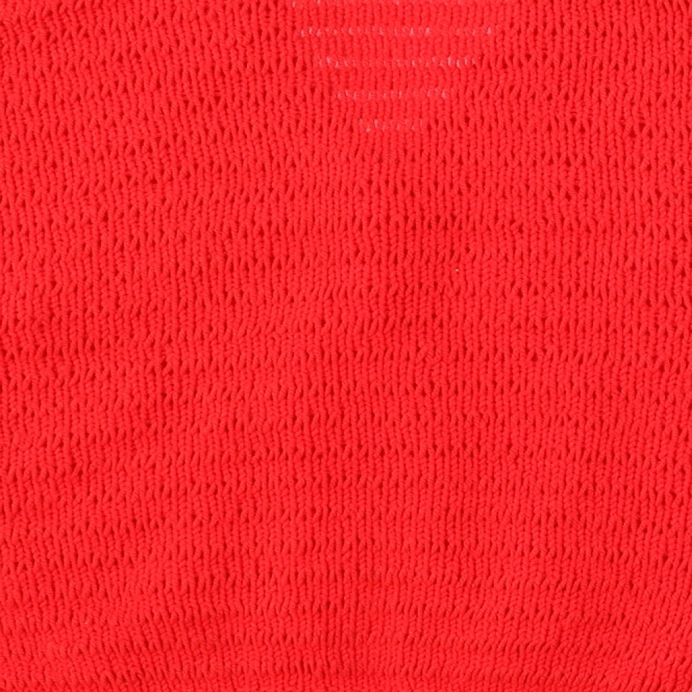 Womens UK Size L Preworn Red Cardigan Jumper