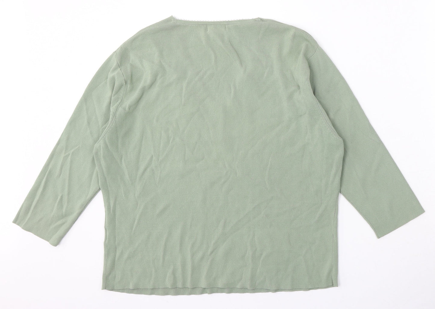 Womens UK Size M Bonmarché Green Pullover Jumper