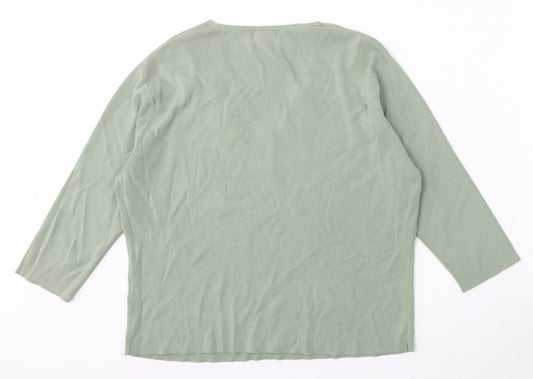 Womens UK Size M Bonmarché Green Pullover Jumper
