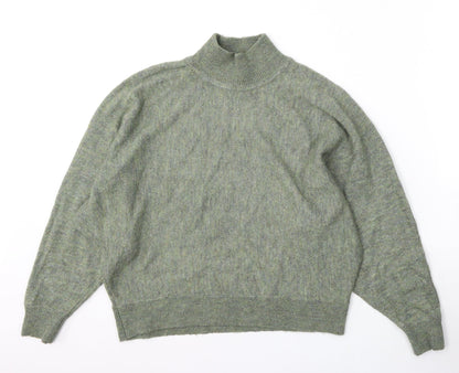 Womens UK Size M H&M Green Pullover Jumper
