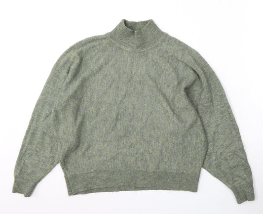 Womens UK Size M H&M Green Pullover Jumper
