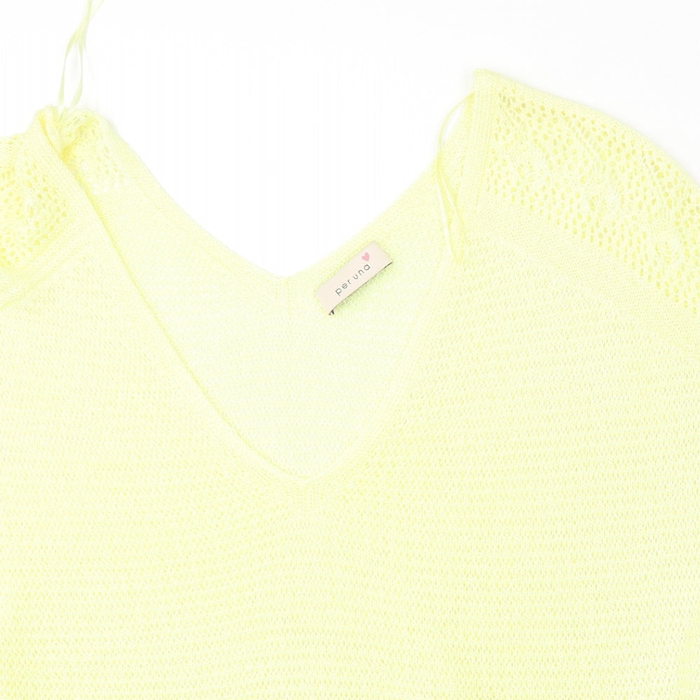 Womens UK Size 20 Marks and Spencer Yellow Pullover Jumper