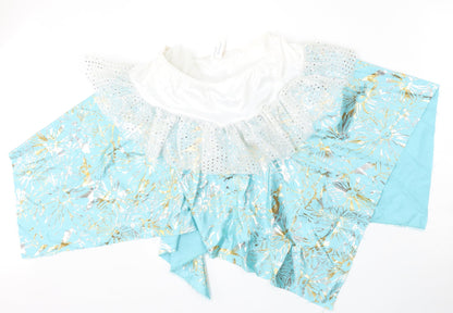 Smiffys Womens Blue Geometric Polyester Skater Skirt One Size    - Fancy dress