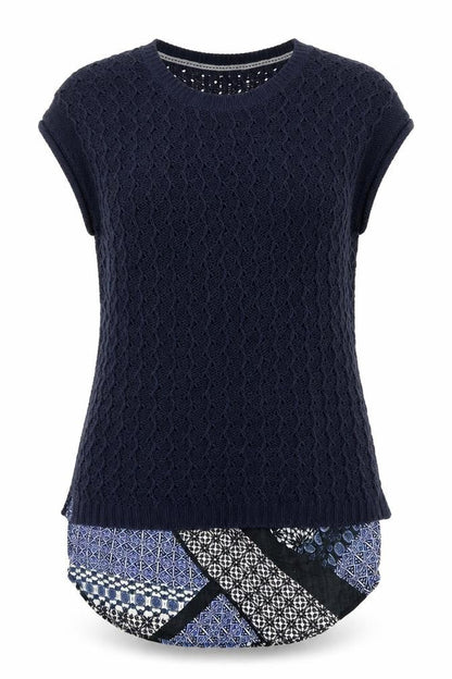 Womens UK Size L Papaya Blue Pullover Jumper
