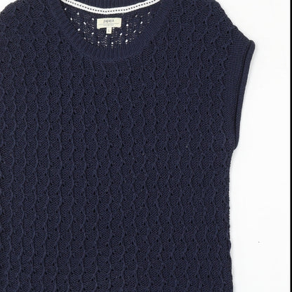 Womens UK Size L Papaya Blue Pullover Jumper