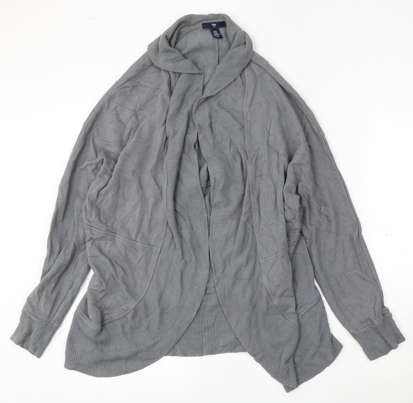 Gap Womens Grey V-Neck  Cotton Cardigan Jumper Size M