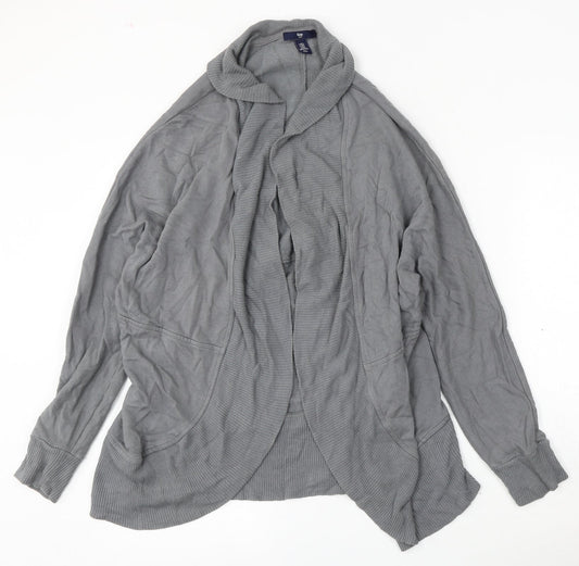Gap Womens Grey V-Neck  Cotton Cardigan Jumper Size M