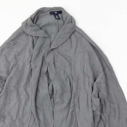 Gap Womens Grey V-Neck  Cotton Cardigan Jumper Size M