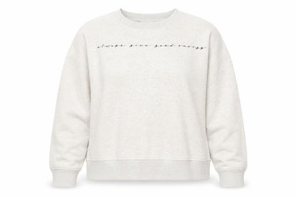 Preworn Womens Beige  Polyester Pullover Sweatshirt Size L   - Always give good energy