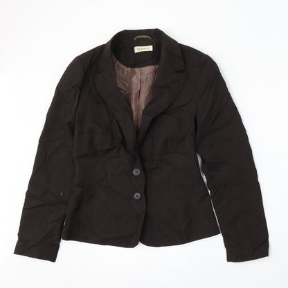George Womens Brown  Polyester Jacket Suit Size 8