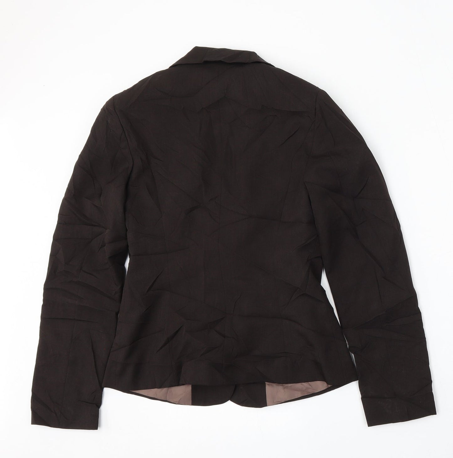 George Womens Brown  Polyester Jacket Suit Size 8