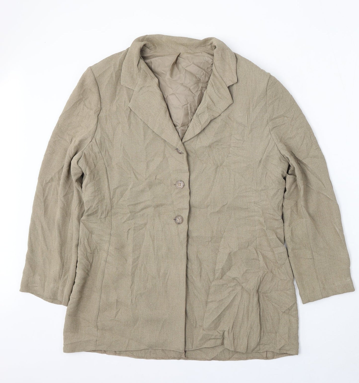 Berkertex Womens Beige  Polyester Jacket Suit Size 16