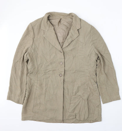 Berkertex Womens Beige  Polyester Jacket Suit Size 16