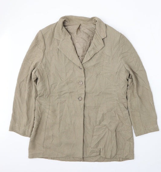 Berkertex Womens Beige  Polyester Jacket Suit Size 16