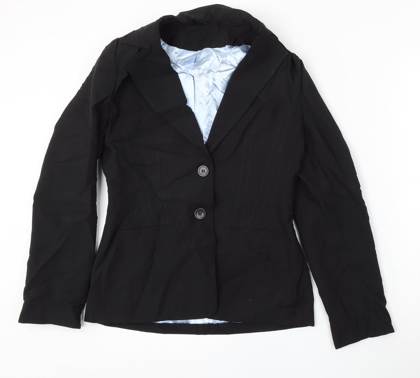 New Look Womens Black  Polyester Jacket Suit Size 12