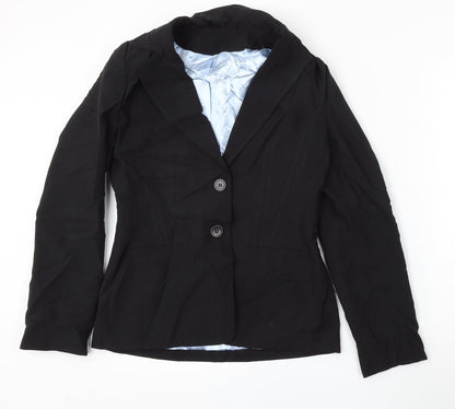 New Look Womens Black  Polyester Jacket Suit Size 12