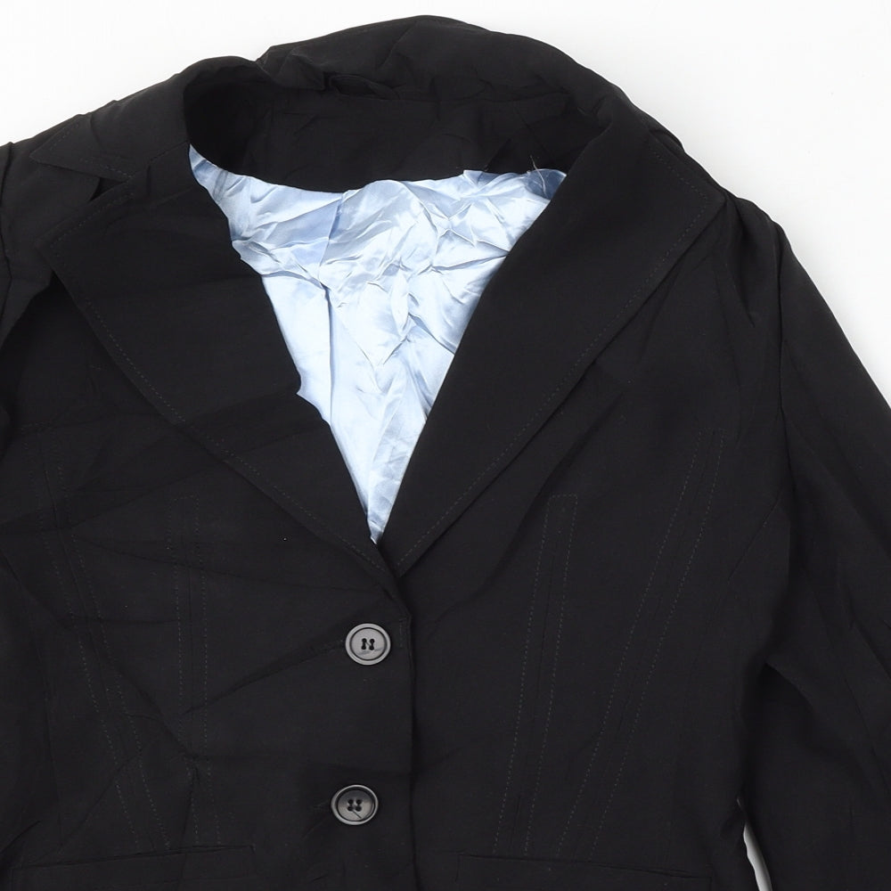 New Look Womens Black  Polyester Jacket Suit Size 12