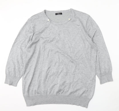 Womens UK Size L BM Grey Pullover Jumper