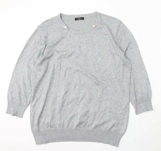 Womens UK Size L BM Grey Pullover Jumper
