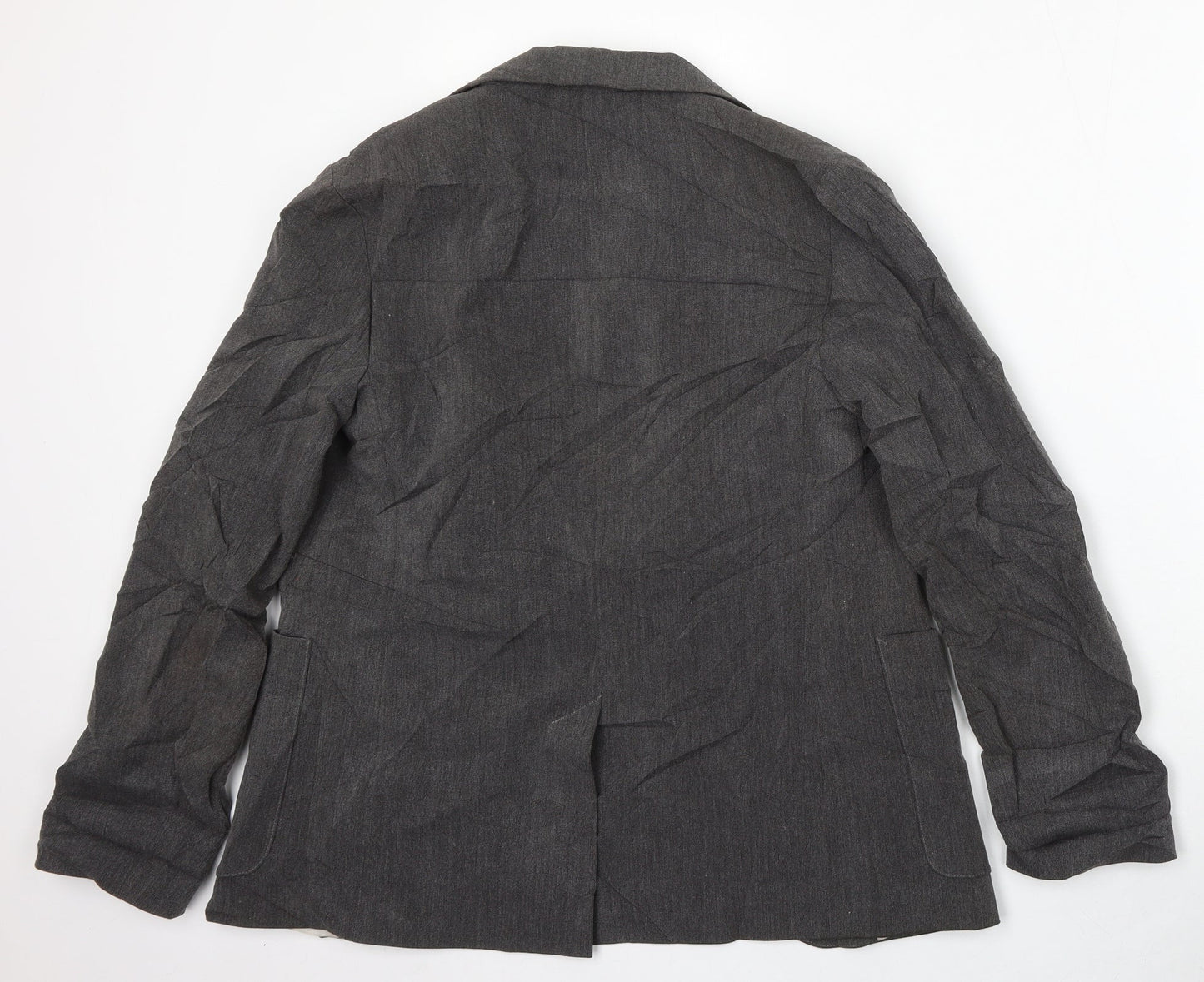 Topshop Womens Grey  Polyester Jacket Blazer Size 10