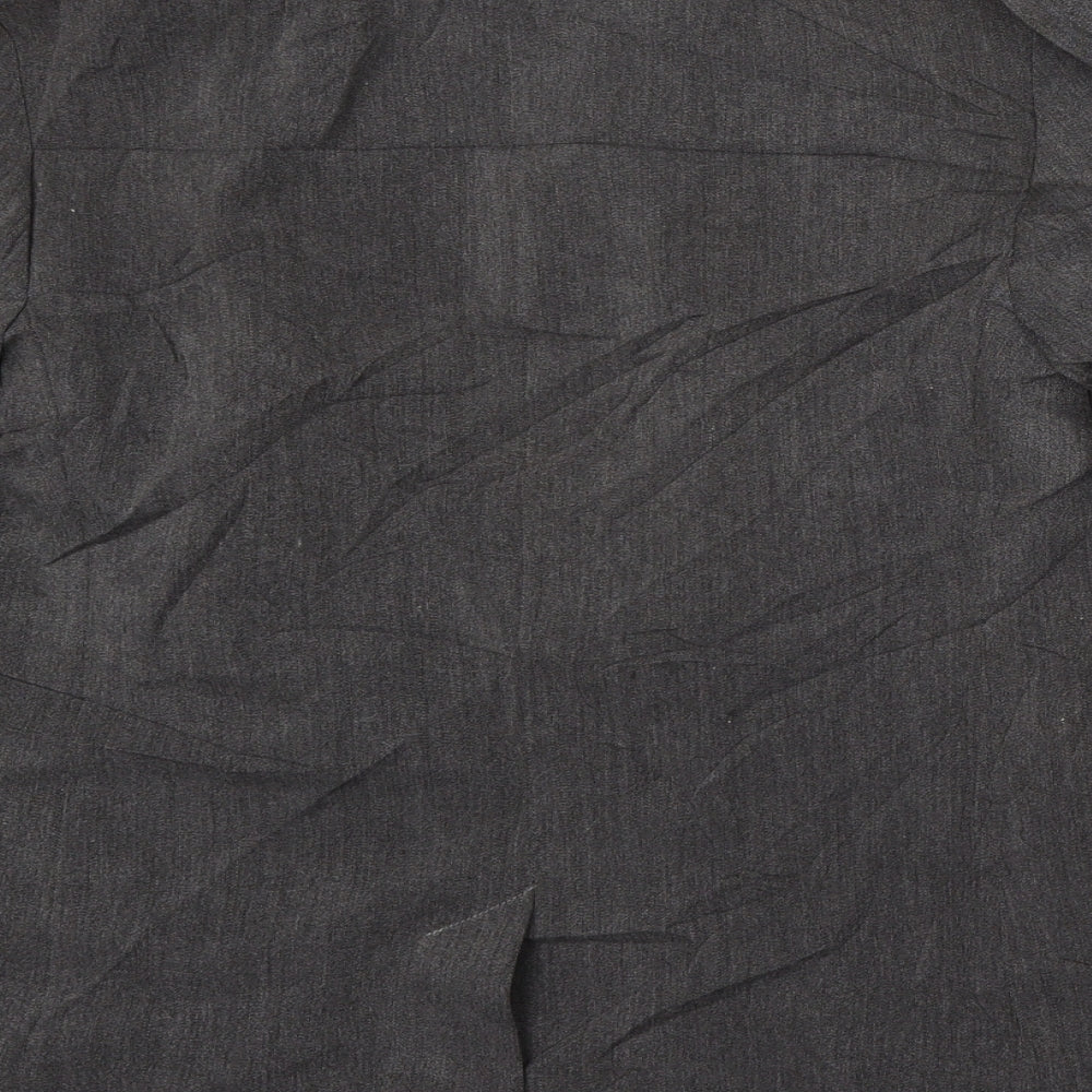 Topshop Womens Grey  Polyester Jacket Blazer Size 10