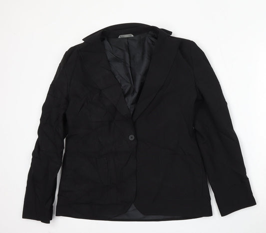 Marks and Spencer Womens Black  Polyester Jacket Suit Size 12
