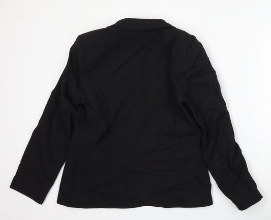 Marks and Spencer Womens Black  Polyester Jacket Suit Size 12
