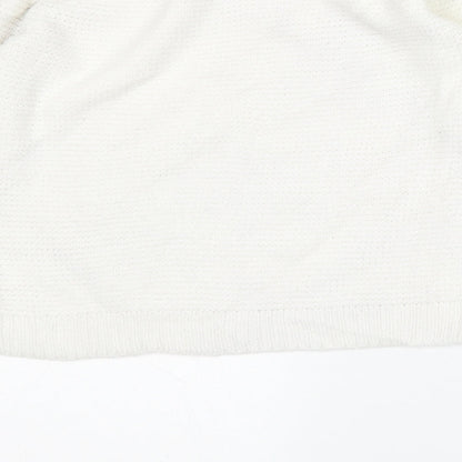 Womens UK Size M Derek Heart White Pullover Jumper