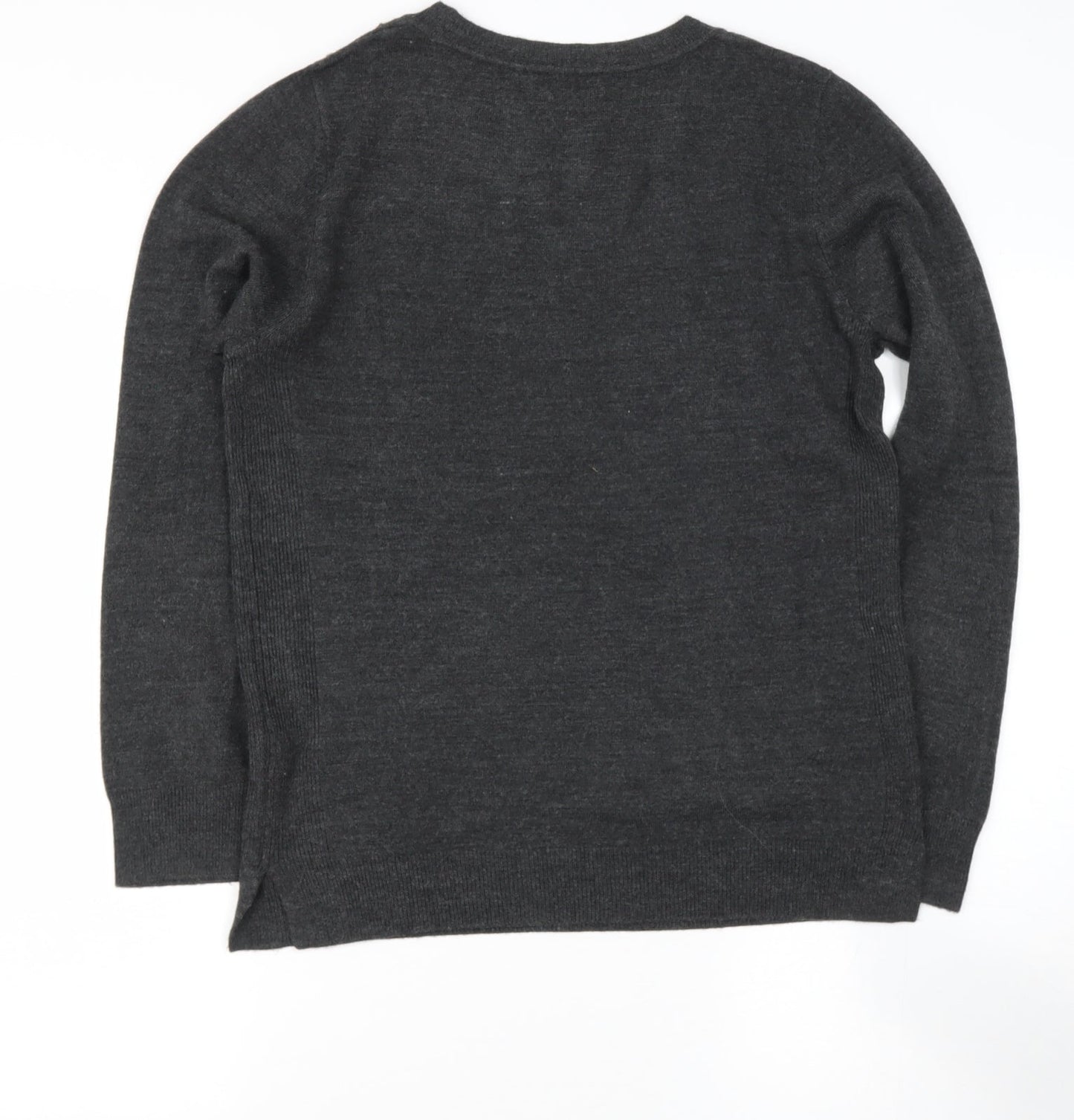 Primark Womens Grey Round Neck  Acrylic Pullover Jumper Size 12