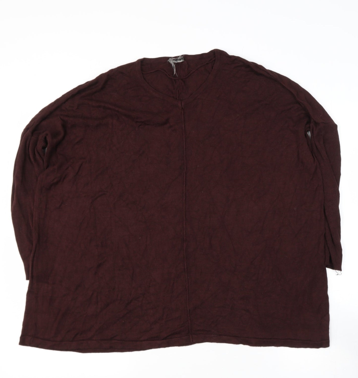 Womens UK Size L Preworn Brown Pullover Jumper