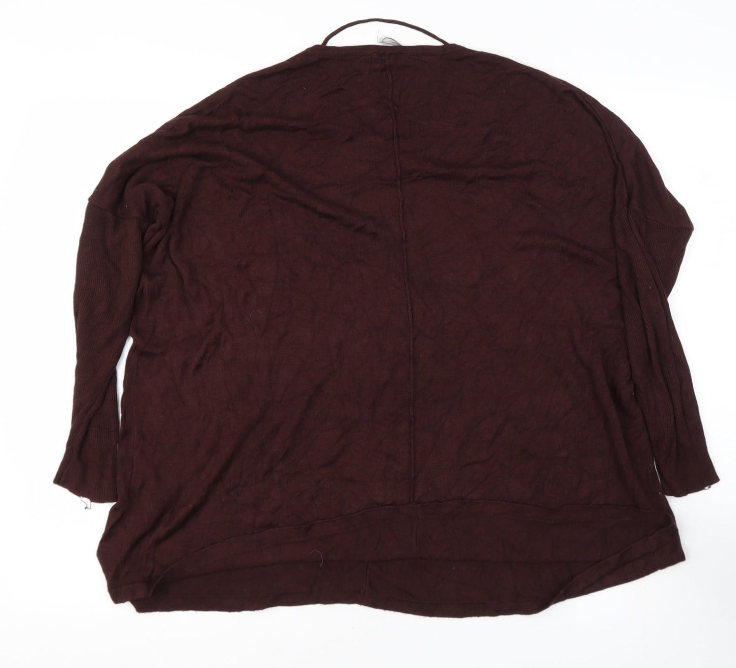 Womens UK Size L Preworn Brown Pullover Jumper