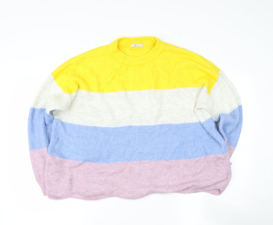 Womens UK Size 18 TESCO Multicoloured Pullover Jumper