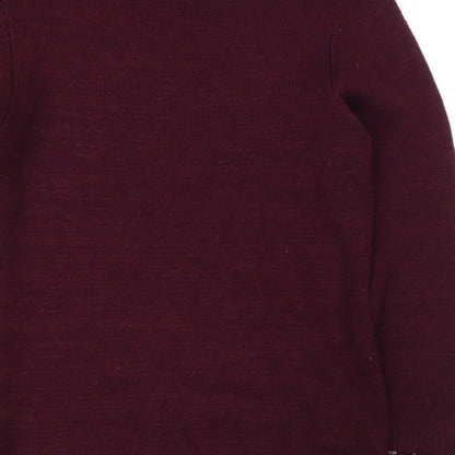 cotton traiders Womens Purple Boat Neck  Cotton Pullover Jumper Size 10