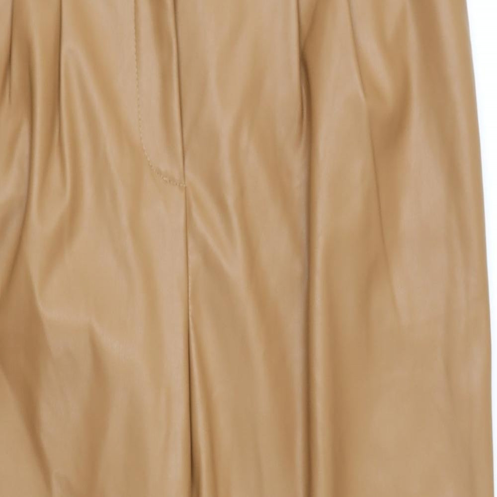 Womens UK Size 18 TOP SHOP Regular Fit Dress Pants Beige Trousers