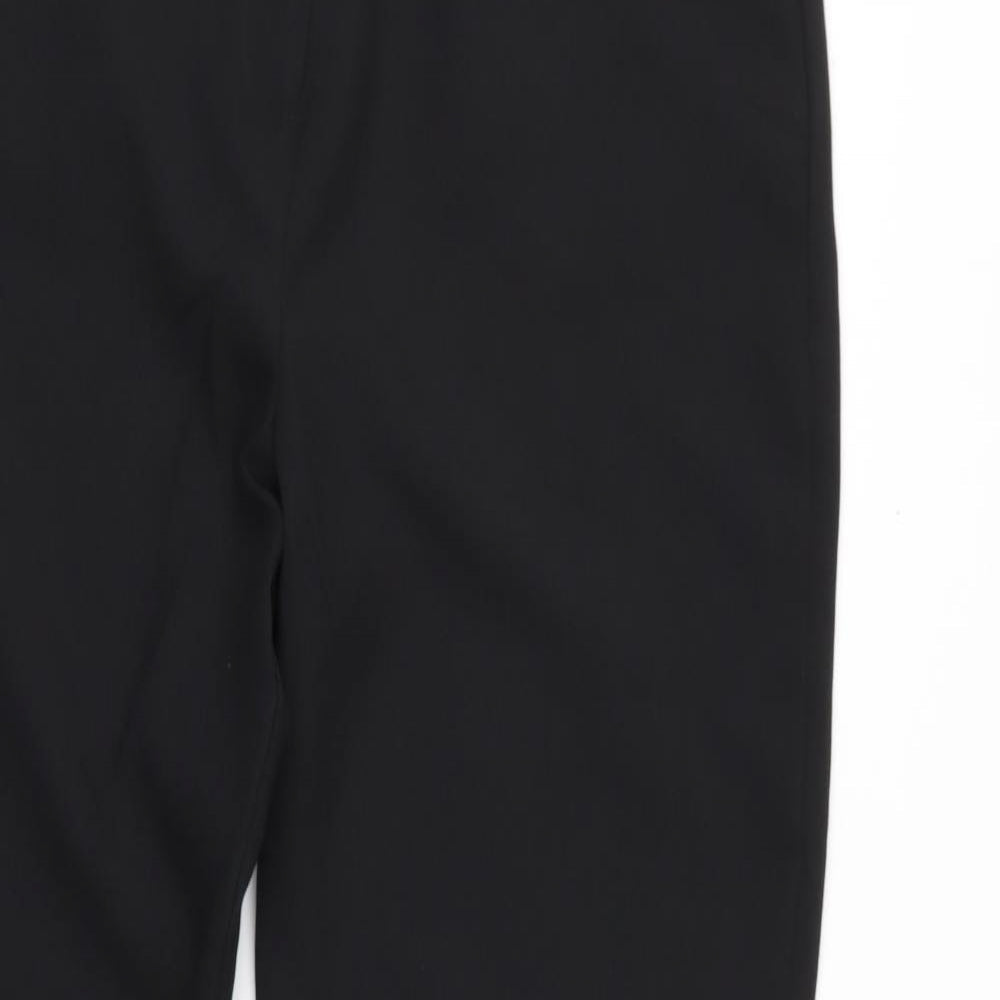 Womens UK Size 32 Preworn Regular Fit Dress Pants Black Trousers