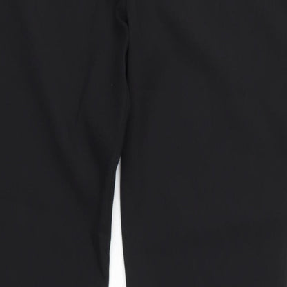 Womens UK Size 32 Preworn Regular Fit Dress Pants Black Trousers