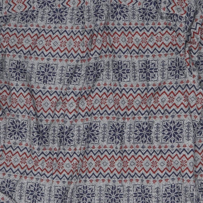 tesco Mens Multicoloured Geometric Polyester  Button-Up Size XLT Collared