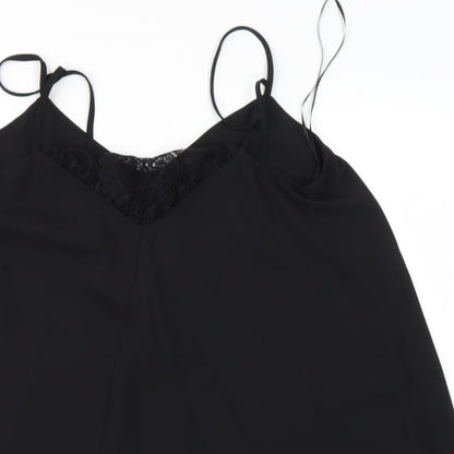 Coast Womens Black  Polyester Camisole Blouse Size 10 V-Neck