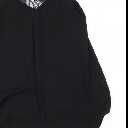 Coast Womens Black  Polyester Camisole Blouse Size 10 V-Neck