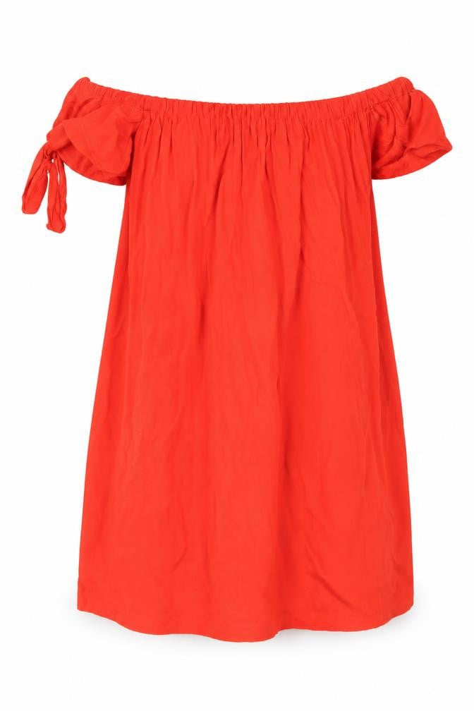 Womens UK Size 8 Mango Orange Basic Blouse