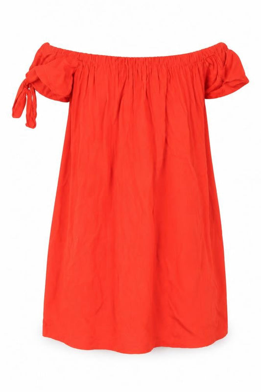 Womens UK Size 8 Mango Orange Basic Blouse
