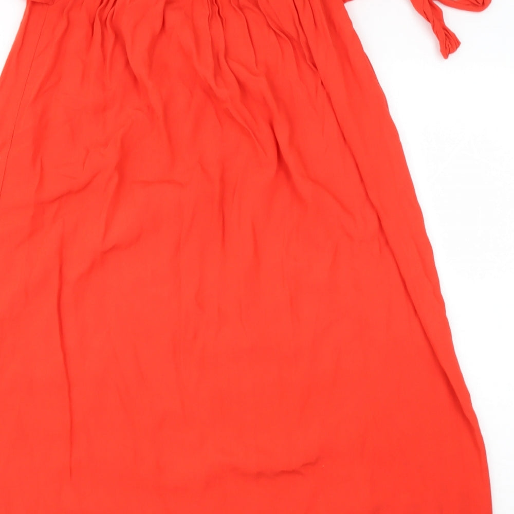Womens UK Size 8 Mango Orange Basic Blouse