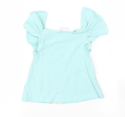maggie and zoe Baby Green  Cotton Basic T-Shirt Size 12-18 Months Round Neck  - unicorn